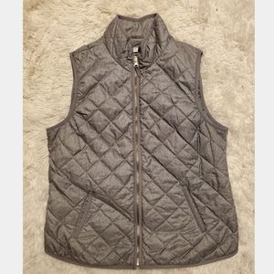 Grey quilted vest